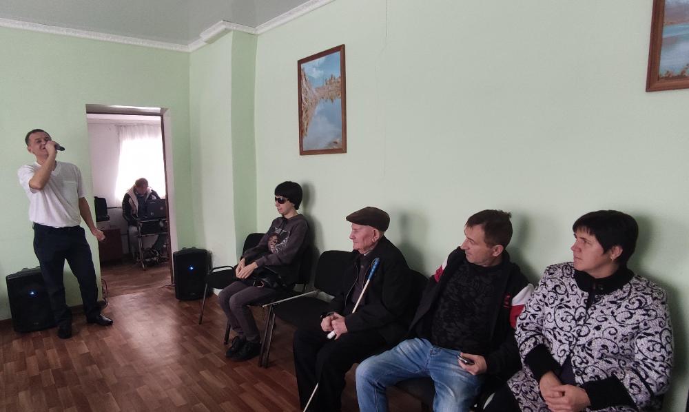 Концерт в отделении общественной организации общества слепых города Новоалександровска
