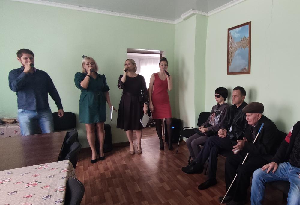 Концерт в отделении общественной организации общества слепых города Новоалександровска